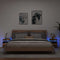 vidaXL - Nachtkastjes - met - LED-verlichting - 2 - st - 40x39x48,5 - cm - oud - hout