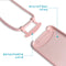 imoshion Hoesje Geschikt voor iPhone Xr Hoesje Met Koord - imoshion Color Backcover met afneembaar koord - Roze