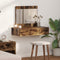 vidaXL - Wandhangende - Kaptafel - Gerookt - Eiken - 83x40x70 - cm
