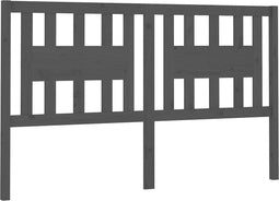vidaXL - Hoofdbord - 156x4x100 - cm - massief - grenenhout - grijs