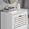 SoBuy FSR108-W - Schoenenopbergkast - 3 Planken & 2 Haken - Wit