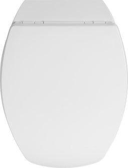 Allibert Baccara² - Toiletbril - Geperst hout - Afklikbaar - Wit gelakt