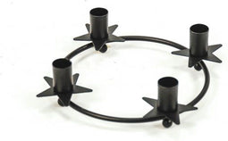 Sterren krans | kandelaren | 4-arms | zwart | Ø 25cm