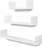 vidaXL - 3 - st - Wandschappen - U-vormig - MDF - wit
