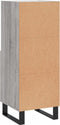 vidaXL - Dressoir - 34,5x34x90 - cm - bewerkt - hout - grijs - sonoma - eikenkleurig