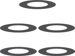 vidaXL - Plataanring - 5 - stuks - Zwart - Ø40/70 - cm - Staal