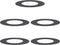 vidaXL - Plataanring - 5 - stuks - Zwart - Ø40/70 - cm - Staal