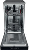 Whirlpool WSFC3M27X - Vrijstaand - Slimline (45 cm) - 10 couverts - Roestvrijstaal