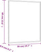 vidaXL - Wandspiegel - 50x60 - cm - rechthoekig - glas