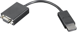 Lenovo - DisplayPort naar VGA Monitor Adapter - 0.20 m - Zwart
