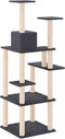 vidaXL - Kattenmeubel - met - sisal - krabpalen - 153 - cm - donkergrijs