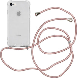 iMoshion Hoesje Geschikt voor iPhone SE (2022) / SE (2020) / 8 / 7 Hoesje Met Koord - iMoshion Backcover met koord - Transparant