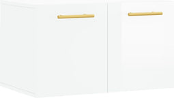 vidaXL - Wandkast - 60x36,5x35 - cm - bewerkt - hout - hoogglans - wit