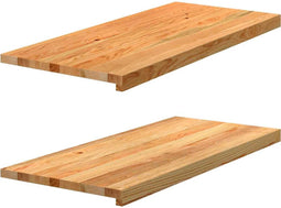 vidaXL - Vensterbanken - 2 - st - 90x40x2 - cm - massief - eikenhout - lichtbruin