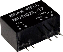 Mean Well MDD02N-12 DC/DC-convertermodule 83 mA 2 W Aantal uitgangen: 2 x Inhoud 1 stuk(s)