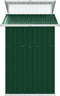 vidaXL - Tuinschuur - 270x130x208,5 - cm - gegalvaniseerd - staal - groen