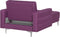 ABERDEEN - Chaise longue - Paars - Symmetrisch - Polyester