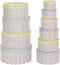 Set van opstapelbare opbergboxen DKD Home Decor Groen Geel Multicolour Karton (37,5 x 37,5 x 18 cm)