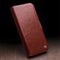 Qialino - Geschikt voor iPhone 15+ / 15 Plus - Leren bookcase hoes - Bruin