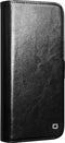 Qialino Geschikt voor iPhone 16 Pro Max hoesje - Leren bookcase - Zwart