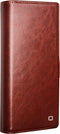 Qialino - Geschikt voor Samsung Galaxy S24 Ultra - Leren bookcase hoes - Bruin