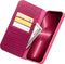Qialino - lederen luxe bookcase hoes - Geschikt voor iPhone 13 Pro - Croco Roze