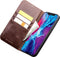 Qialino - lederen luxe bookcase hoes - Geschikt voor iPhone 13 Pro - Bruin