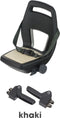 Qibbel Junior 6+ Fietsstoeltje Achter Bagagedrager bevestiging - Khaki- inclusief voetsteunen