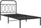 vidaXL - Bedframe - met - hoofdbord - metaal - zwart - 90x190 - cm