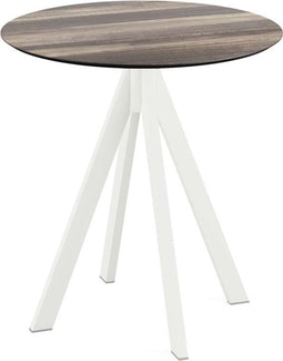 Infinity Terrastafel Wit Frame + Tropical Wood HPL 70 cm - Essentials 120021270