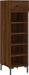 vidaXL - Schoenenkast - 30x35x105 - cm - bewerkt - hout - bruin - eikenkleur