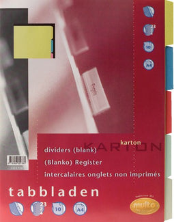 Multo - Tabbladen multo 7311720 a4 23r karton 10dlg ass | 10 stuks