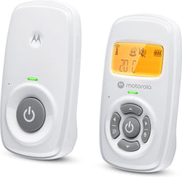 Motorola Nursery AM24 - Audio Babyfoon - DECT Technologie - Tot 300 Meter Bereik - Twee-Weg Communicatie - Wit
