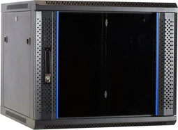 DSIT 9U wandkast met glazen deur 600x600x500mm (BxDxH) - serverbehuizing - serverrack - serverkast - 19 inch