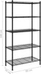 vidaXL Opbergrek 5-laags 250 kg 90x35x180 cm zwart
