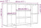 vidaXL - Dressoir - 120x30x75 - cm - bewerkt - hout - grijs - sonoma - eikenkleurig