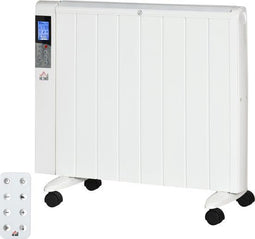 HOMdotCOM elektrische verwarming met wielen, 9 voorgeïnstalleerde modi, wandmontage mogelijk, 5-35°