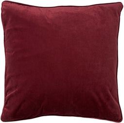Dutch Decor FINN - Kussenhoes 60x60 cm - velvet - effen kleur - Merlot - rood - met rits