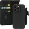 Mobiparts iPhone 15 Pro - Leather 2 in 1 Wallet Case - Uitneembare backcover MagSafe - Zwart