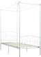 vidaXL - Hemelbedframe - metaal - wit - 100x200 - cm
