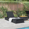 vidaXL - Ligbed - Zwart - 60x200x27 - cm - Poly - Rattan