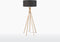 GOOD&MOJO Vloerlamp Kilimanjaro - Donkergrijs/Bamboe - Ø60cm - Scandinavisch,Bohemian - Staande lampen voor Woonkamer - Slaapkamer