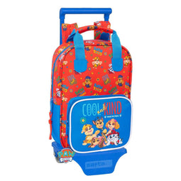 Schoolrugzak met Wielen The Paw Patrol Cool Blauw Rood 20 x 28 x 8 cm