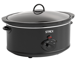 STREX SP307 - Slowcooker 3,5 L - Keramische Binnenpan - 200 W - Zwart - 26 x 22 cm
