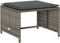 vidaXL - 5-delige - Tuinbankstel - met - kussens - stapelbaar - poly - rattan - grijs