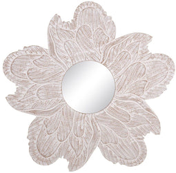 Wandspiegel 80 x 1,75 x 80 cm Wit DMF