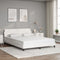 vidaXL - Bedframe - met - hoofdbord - kunstleer - wit - 160x200 - cm