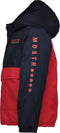 Moodstreet Anorak - Jongens Jas - Rits en verstelbare onderkant - Navy met sporty red - Maat 104