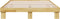 vidaXL - Bedframe - zonder - matras - 135x190 - cm - massief - hout - eiken