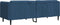 vidaXL - Driezitsbank - stof - blauw